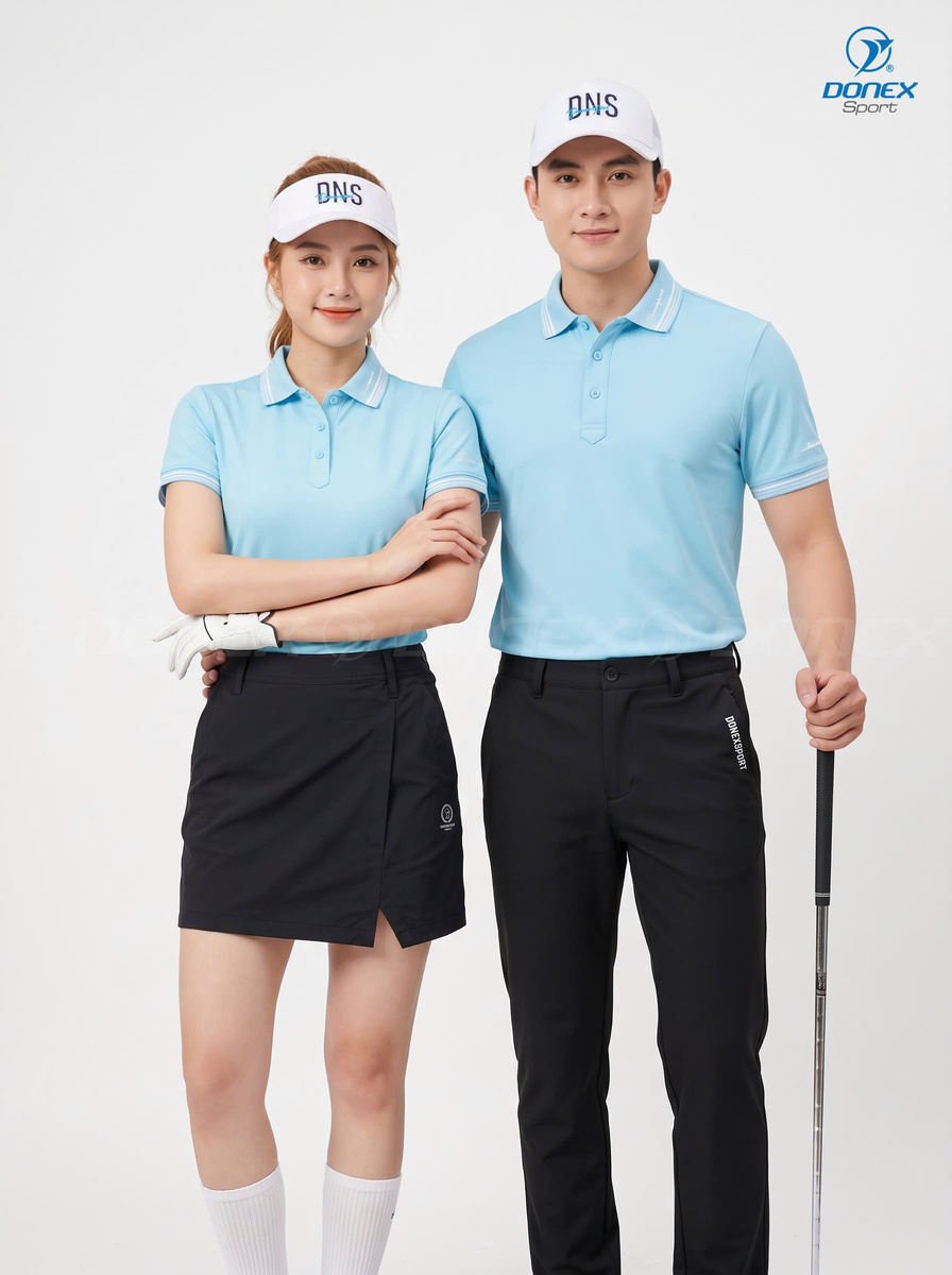 Áo thể thao nữ AC-3856 Xanh ngọc phối trắng